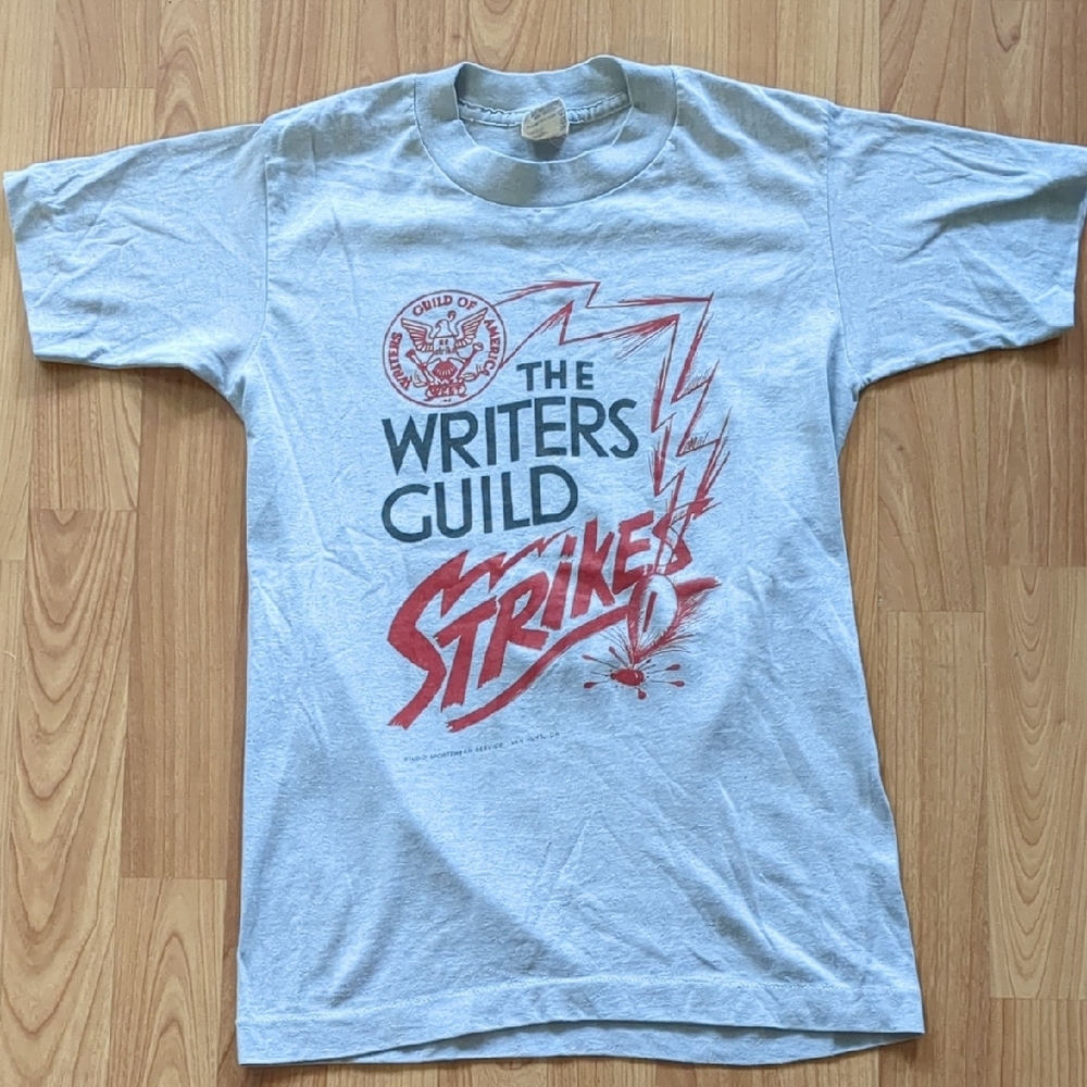 Vintage WGA 80s Strike T-shirt.
